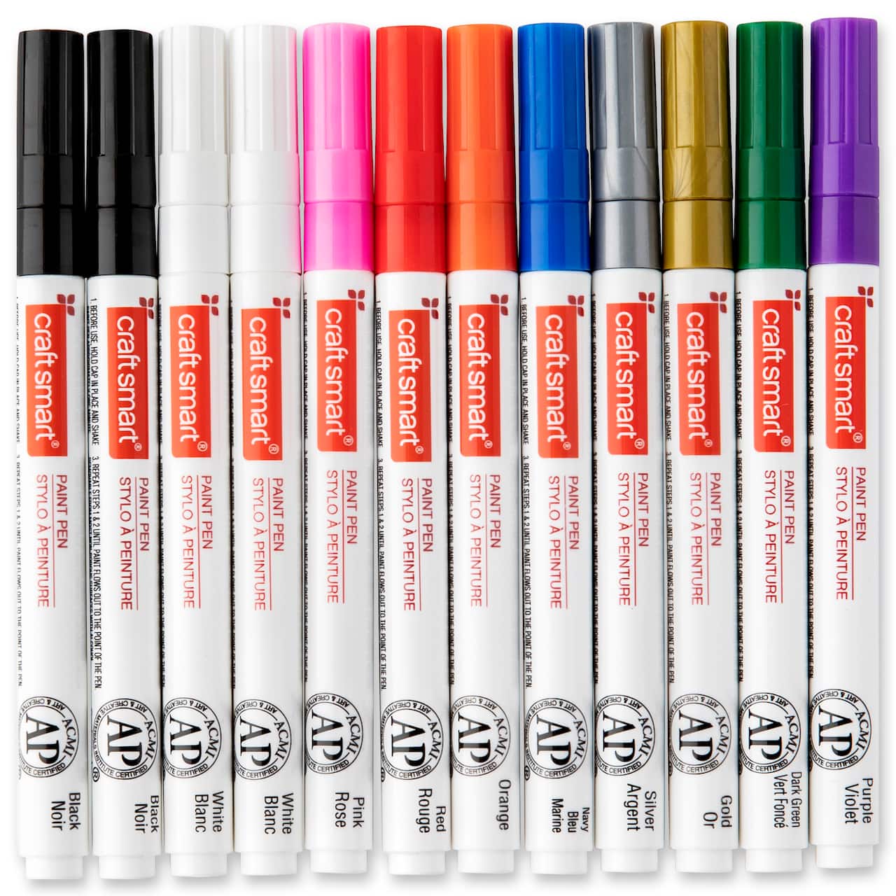 Medium Line 12 Colour Paint Pen Set by Craft Smart®